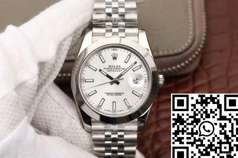 White EW 116200 Factory Rolex Dial 41mm Datejust 0409
